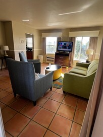 View of living room from the patio.