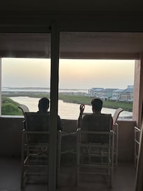 Enjoying the peaceful balcony