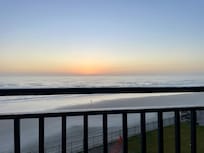View of sunrise from balcony