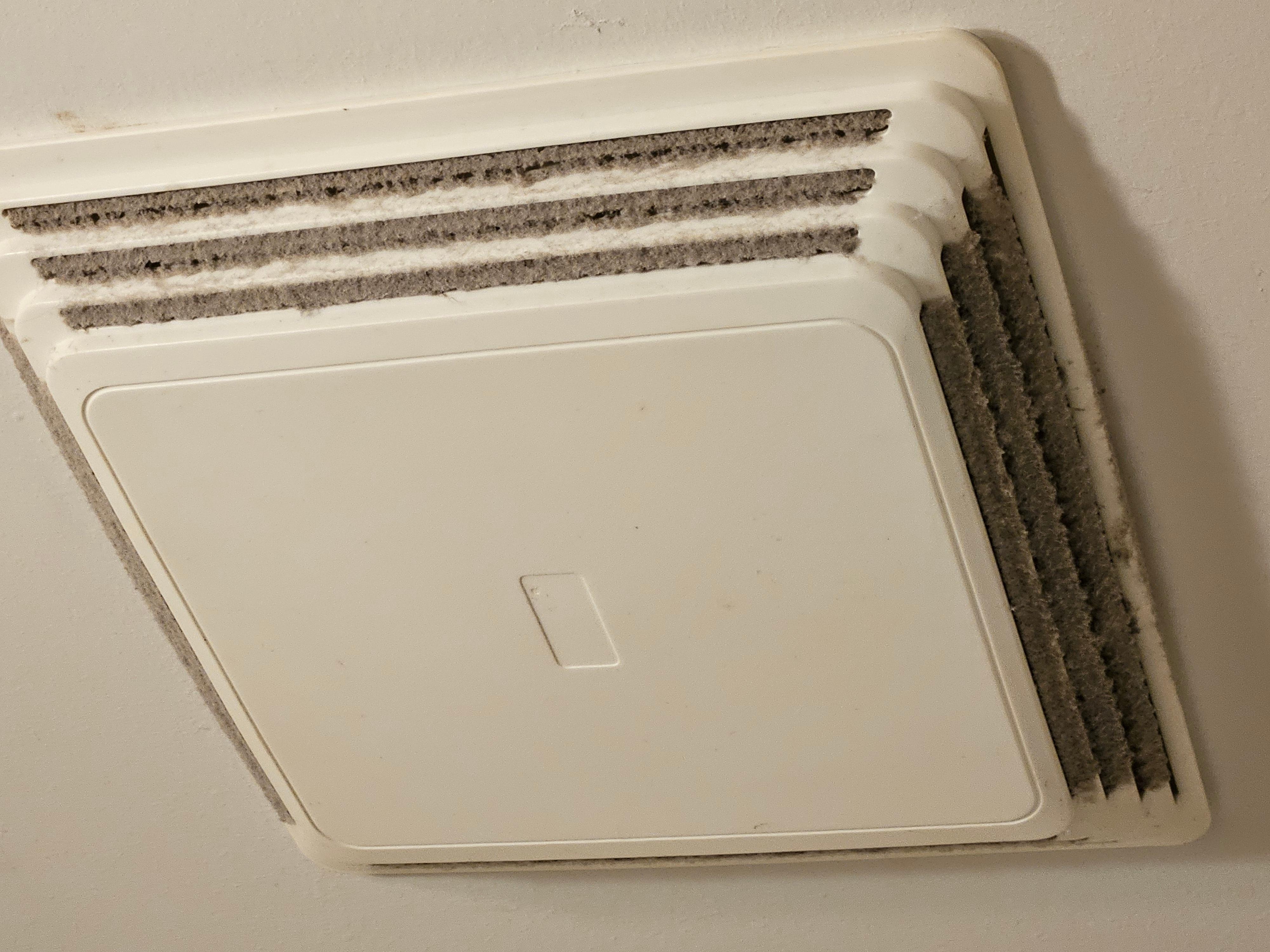This is a vent in the main bathroom. Maintenance hasn't been done on the furnace or vent ducts in a very long time.