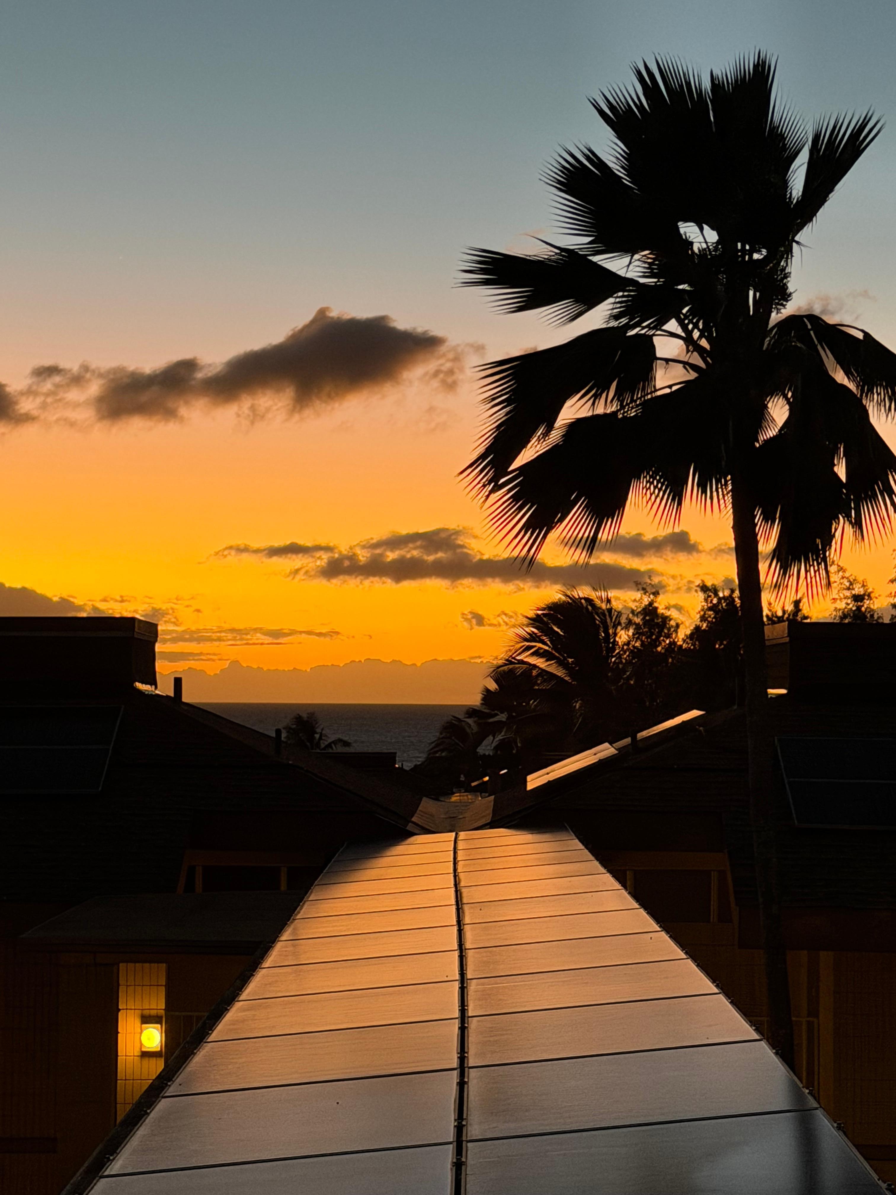 Sunset from the walkway to unit B509