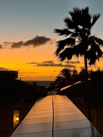 Sunset from the walkway to unit B509