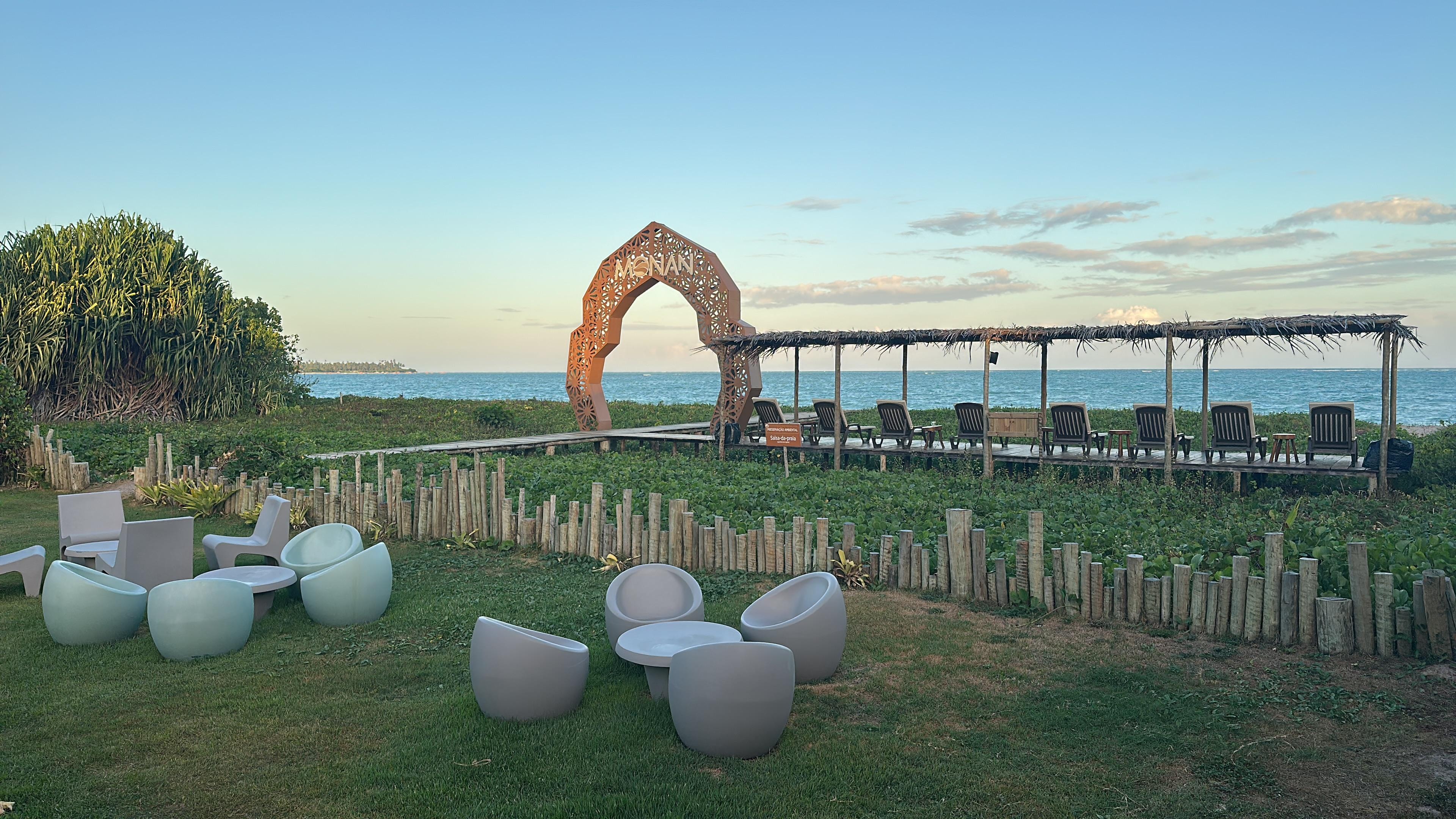 Vista mar do restaurante 