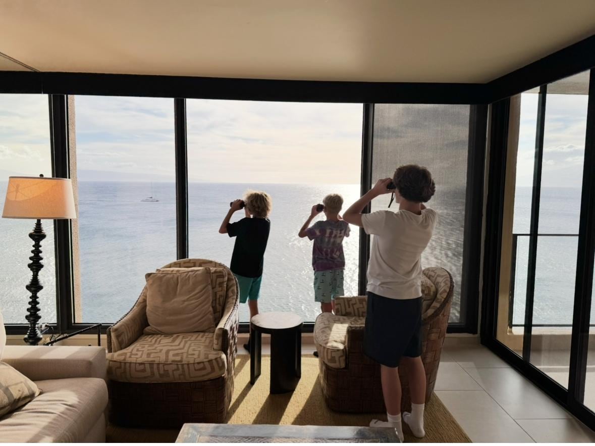 Using the binoculars provided