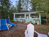 Looking at cottage from lake