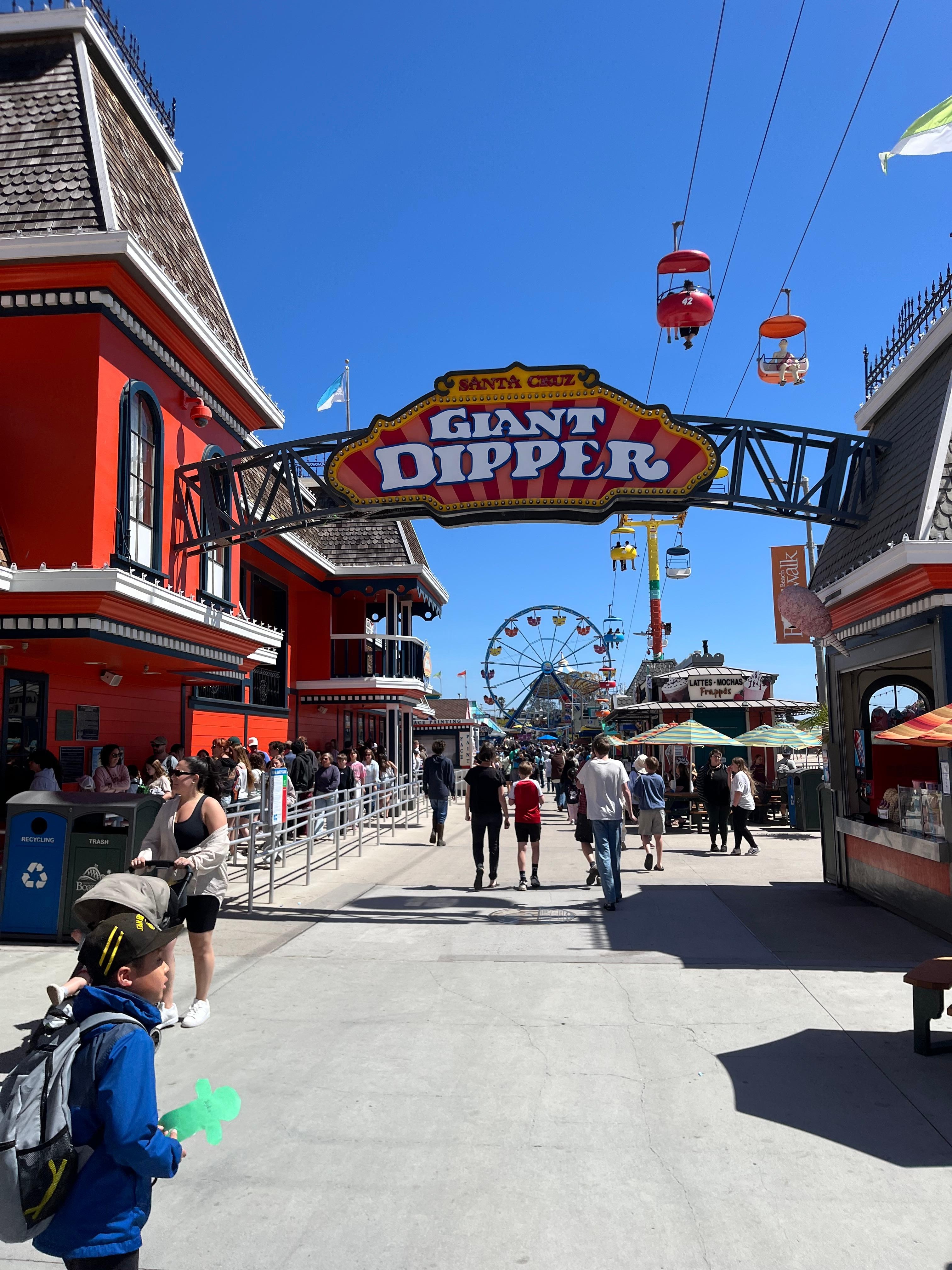 Santa Cruz boardwalk, extremely close to hotel.