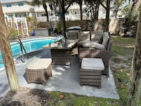 seating under pergola