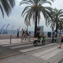 The promenade is across the street from the apartment!