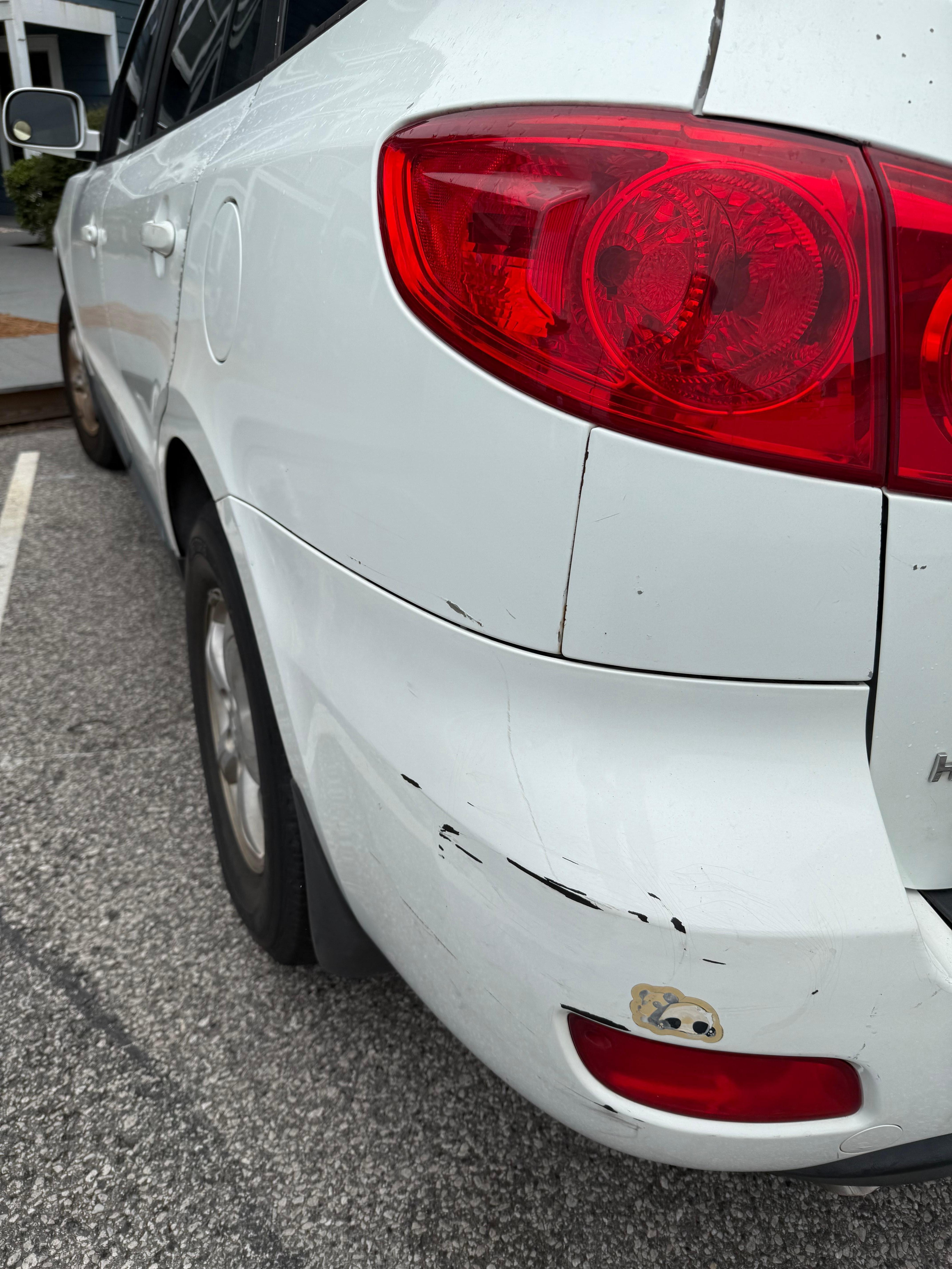 Believed to be the car that hit it. 
Tag from Okaloosa County