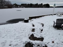 Snow on the lake