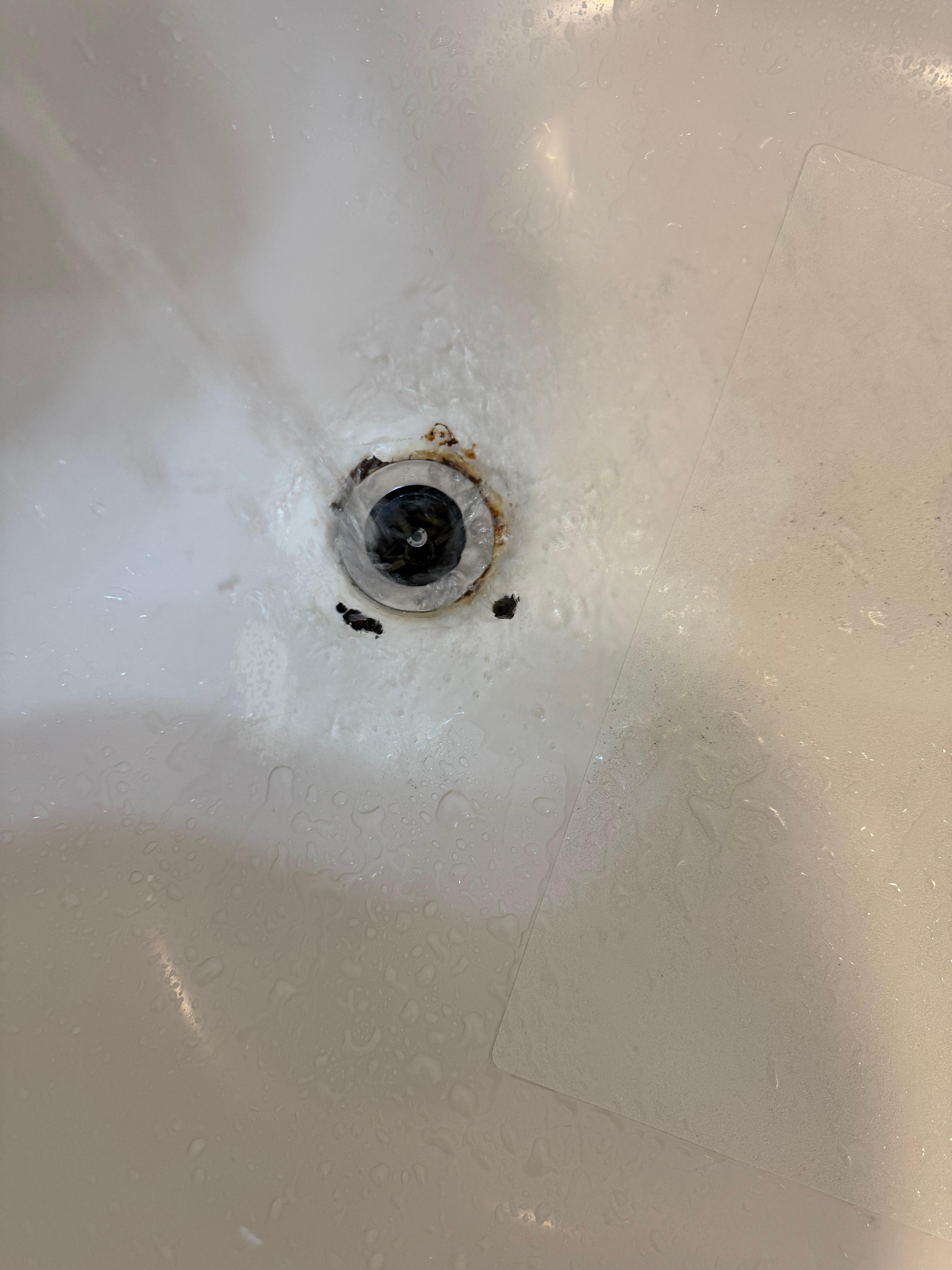 This was my tub. Not to mention water pressure was so low it barely came out