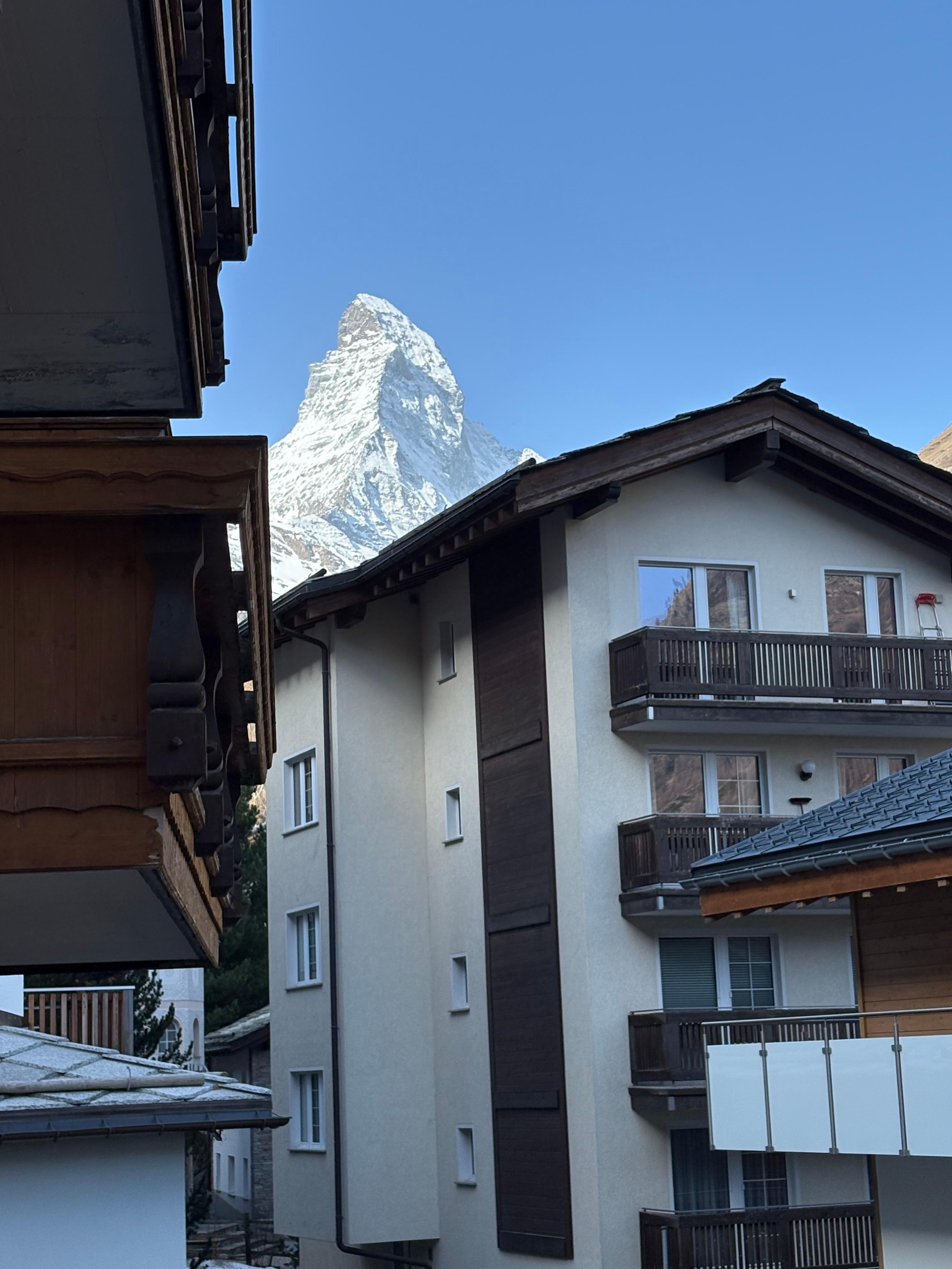 View of the Matterhorn from my balcony