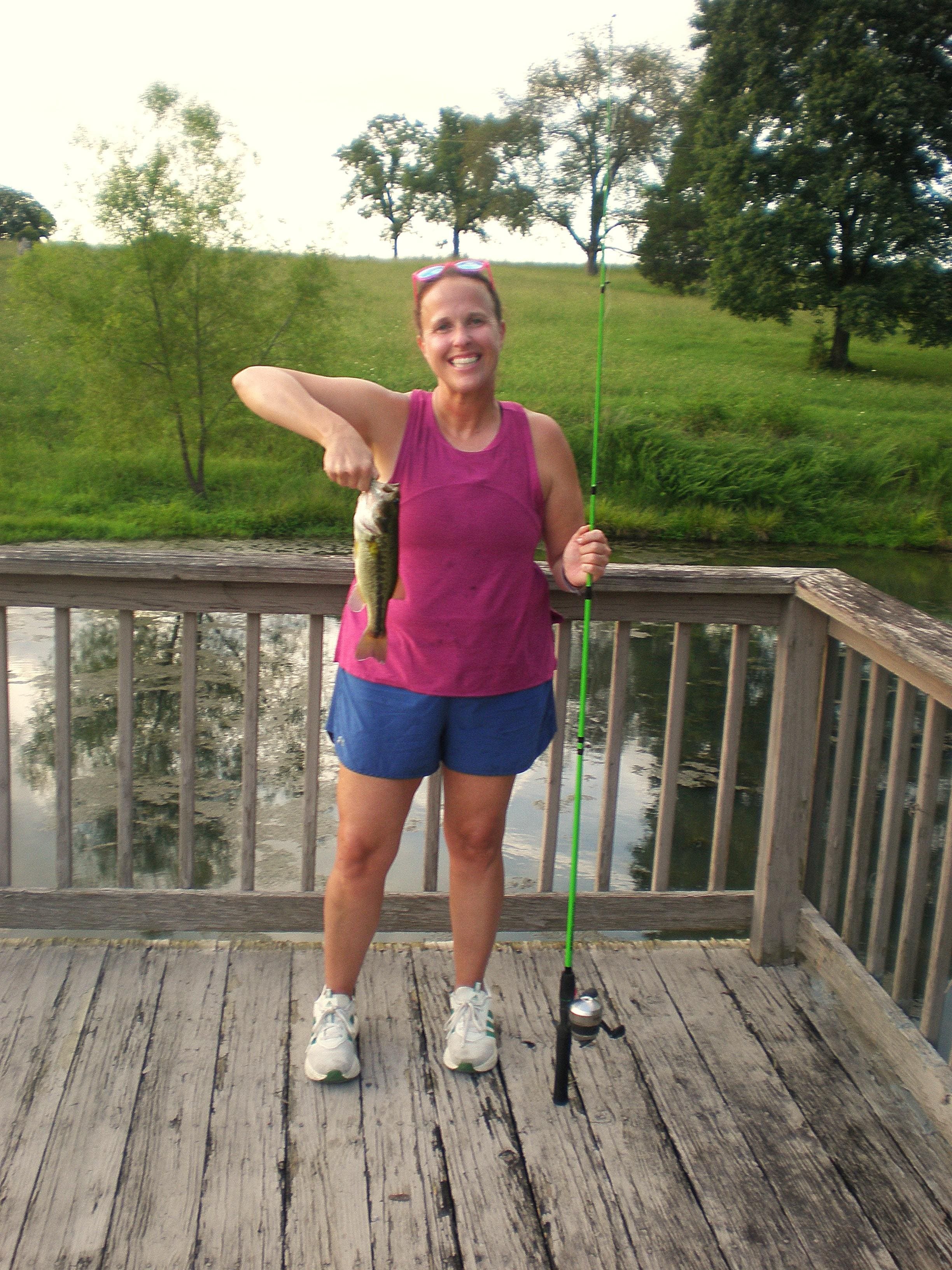 Large mouth bass from pond.