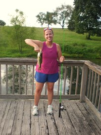 Large mouth bass from pond.