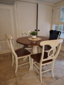 Dining area. Notice the closet doors that would not close.