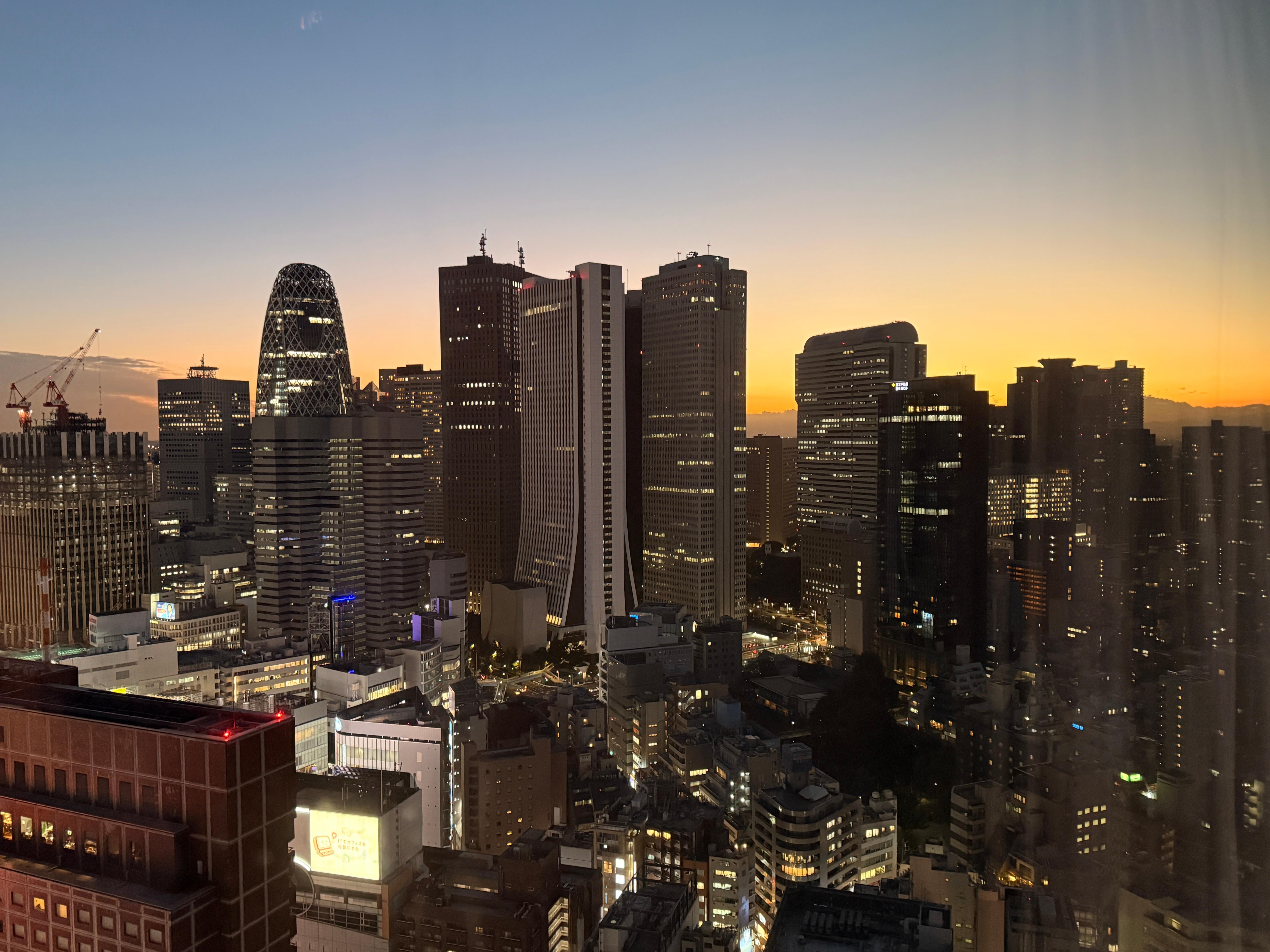 Sunset from bedroom. 