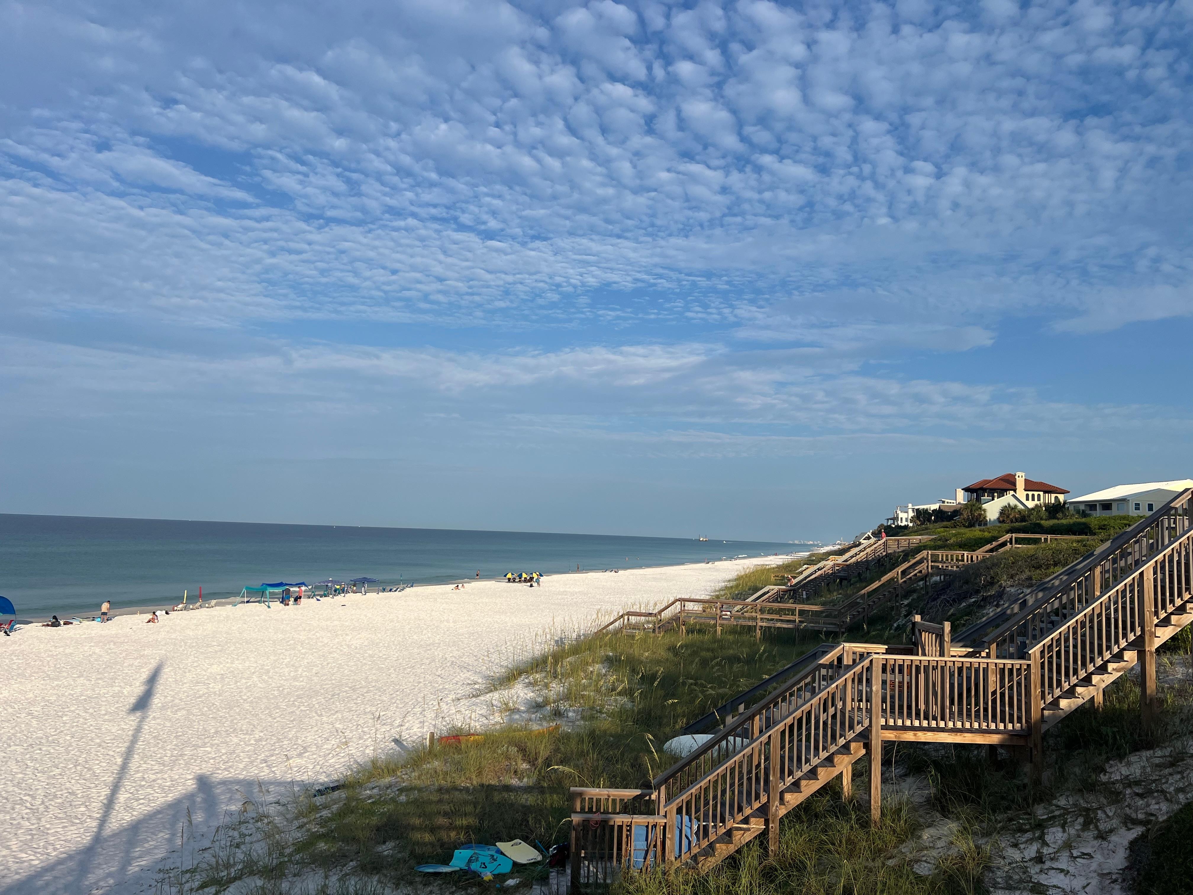 San Juan beach access and the sugar sand beaches of Sea Grove. 