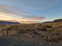 Sunrise at Hart Mountain Cabin.