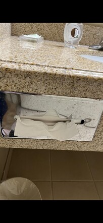 Something black all over the tissue holder