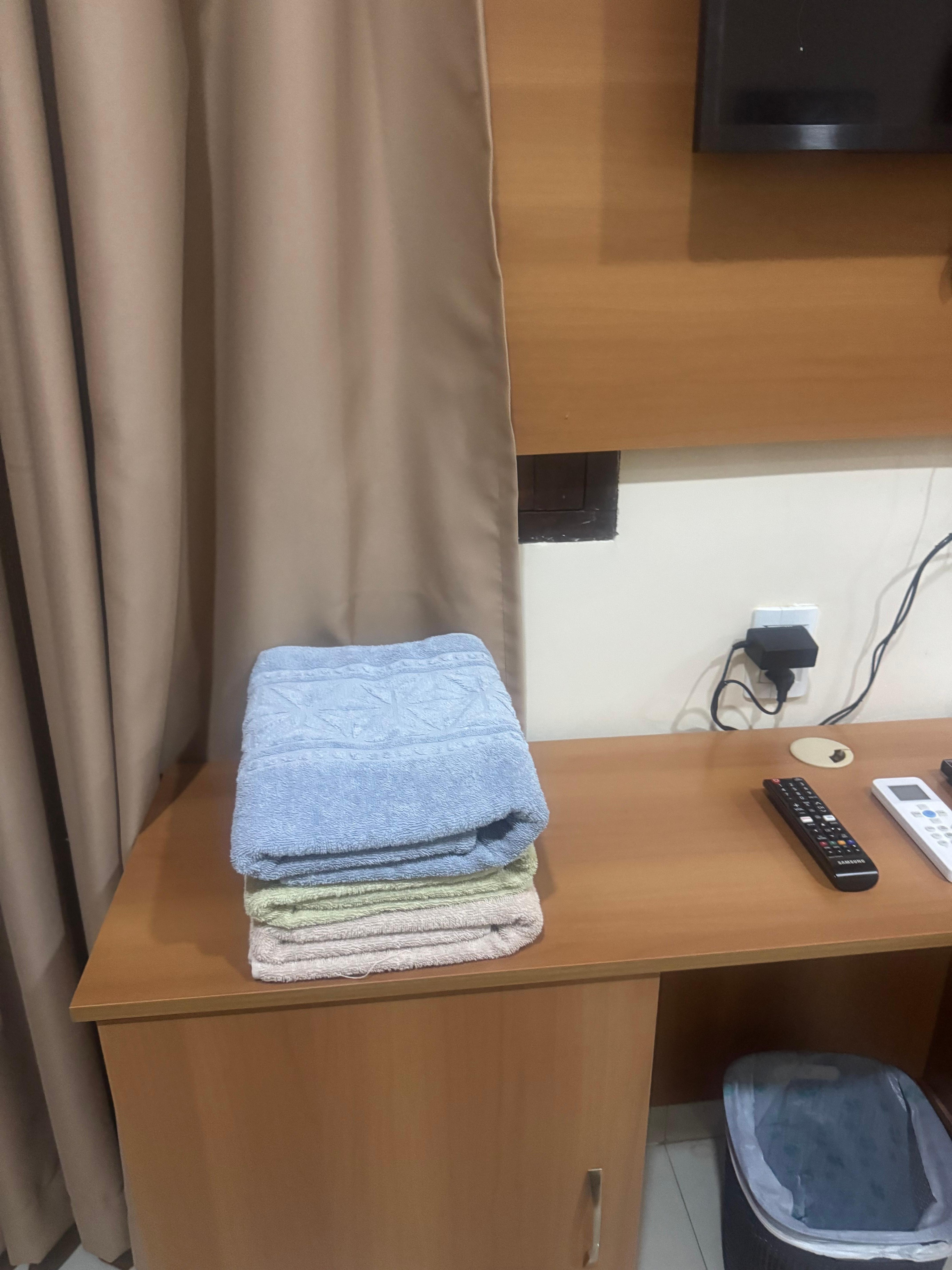 Towels for the bathroom since the had no place or hook or room to hang them. 