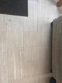 Cracked tiles when you enter the house