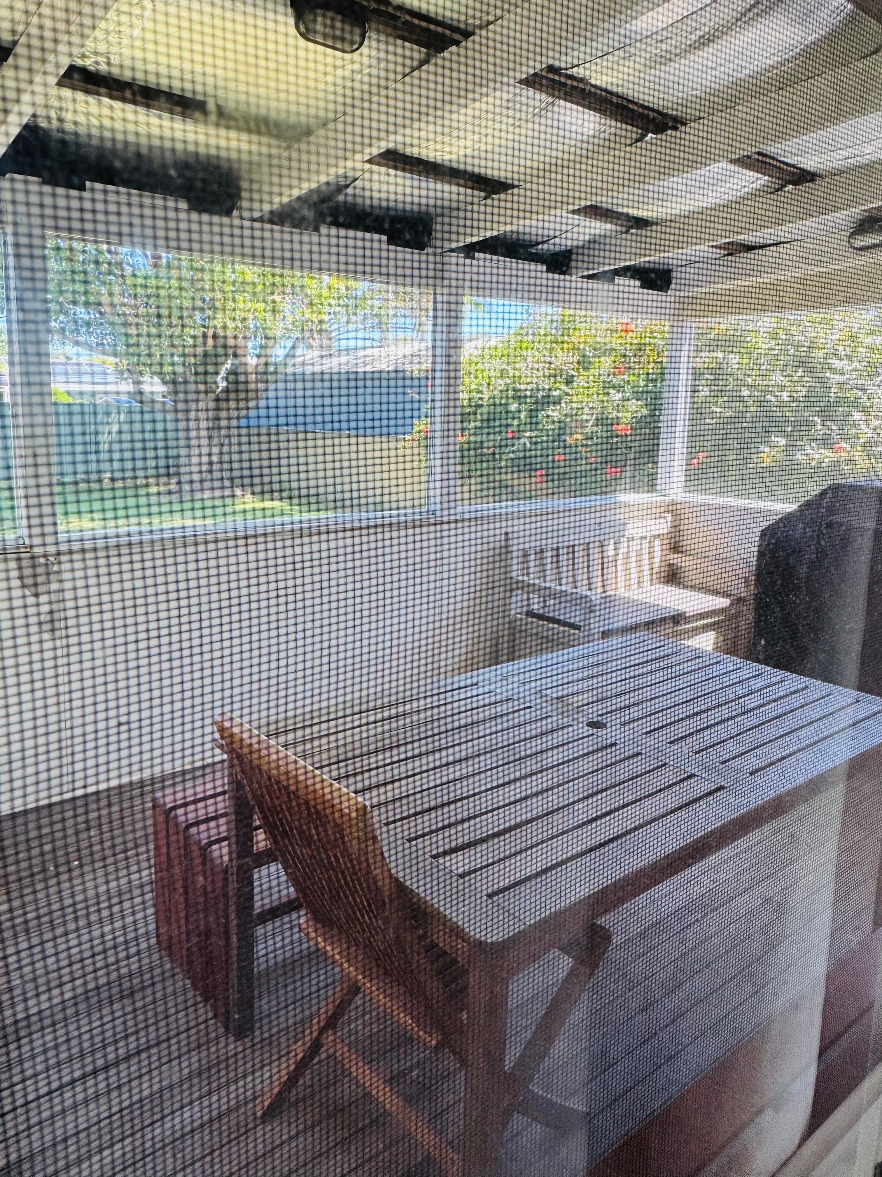 Outdoor dining area and BBQ