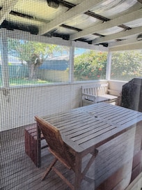 Outdoor dining area and BBQ