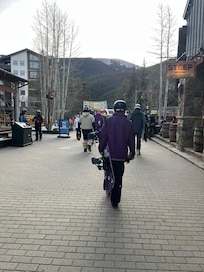 Walking to the gondola.