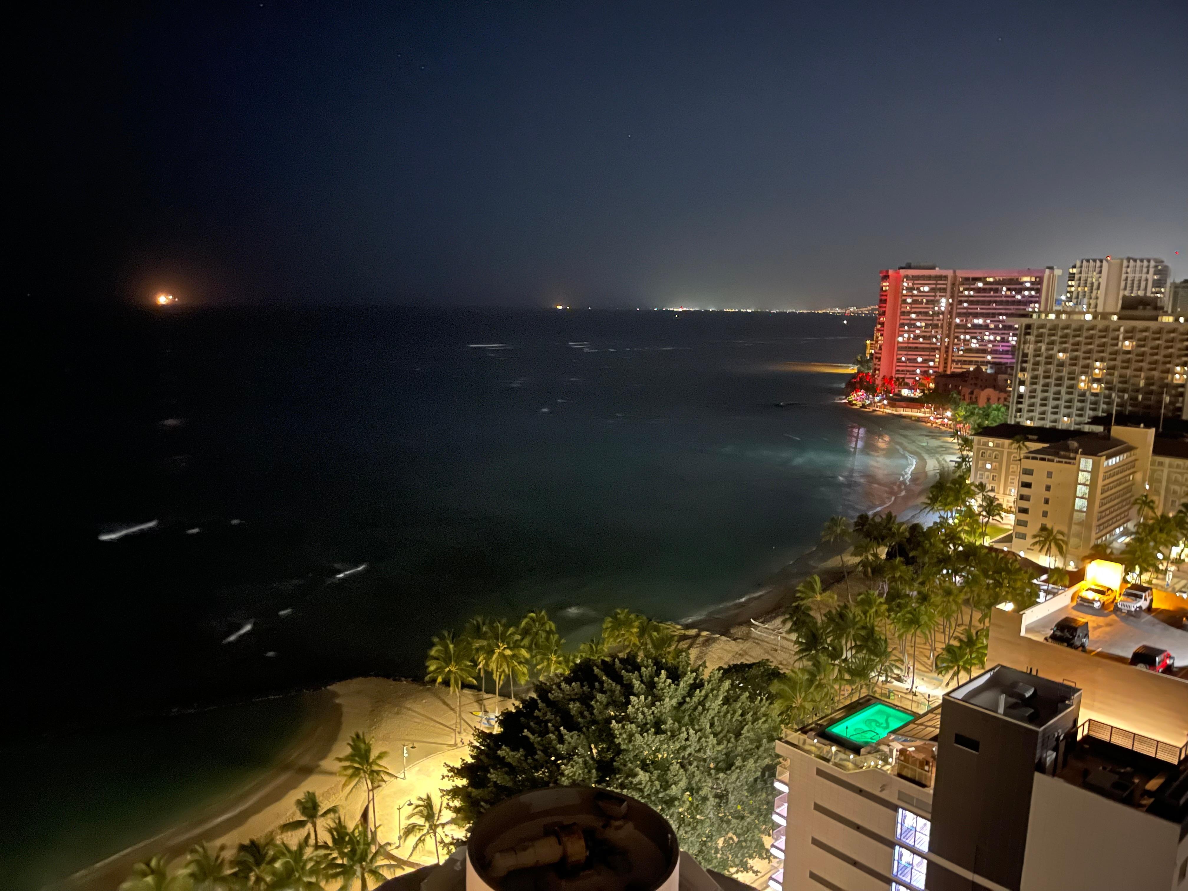 Night view from lanai