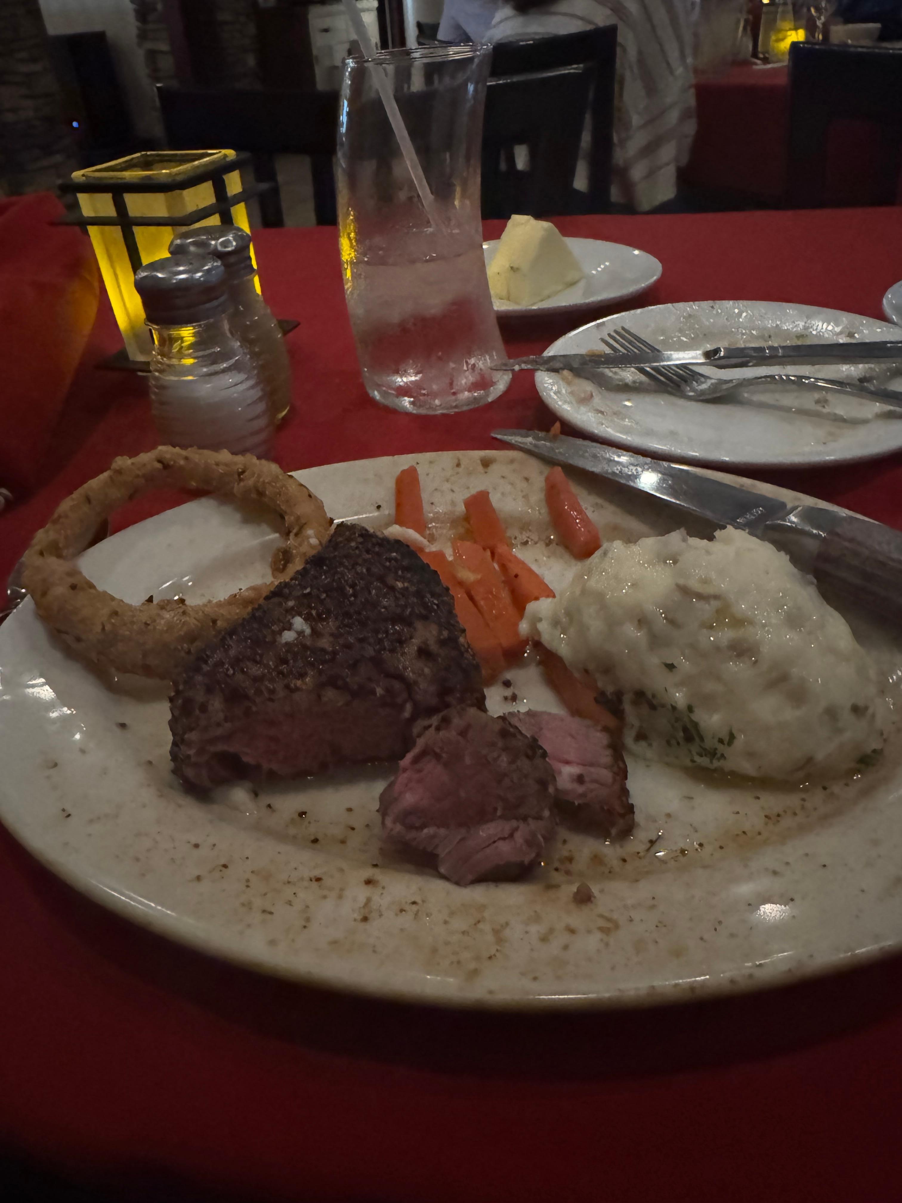 Super special!  Filet with potatoes only $29! Salad bar included!