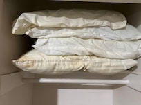 Dirty yellow pillows