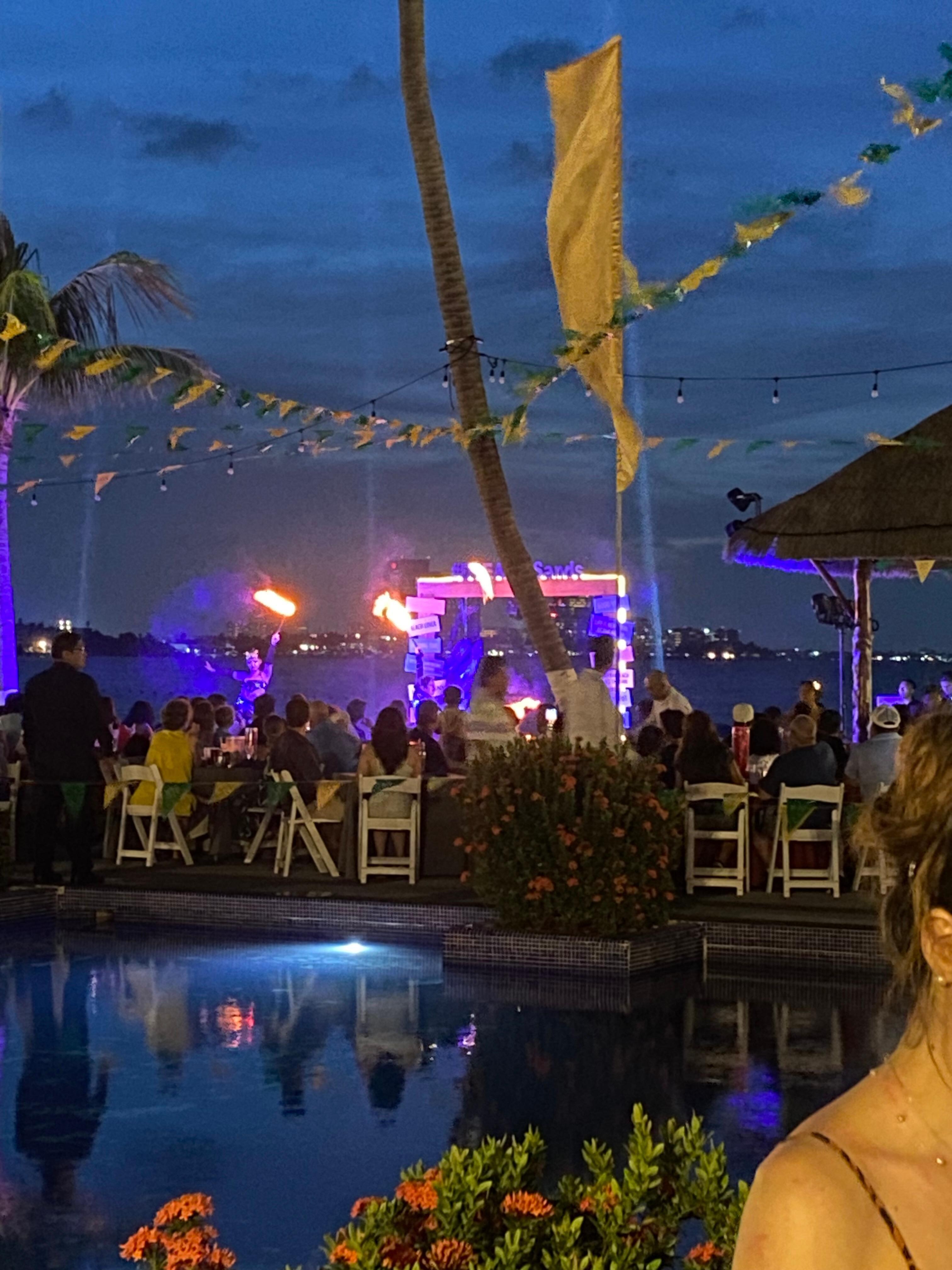 Outside fire show!