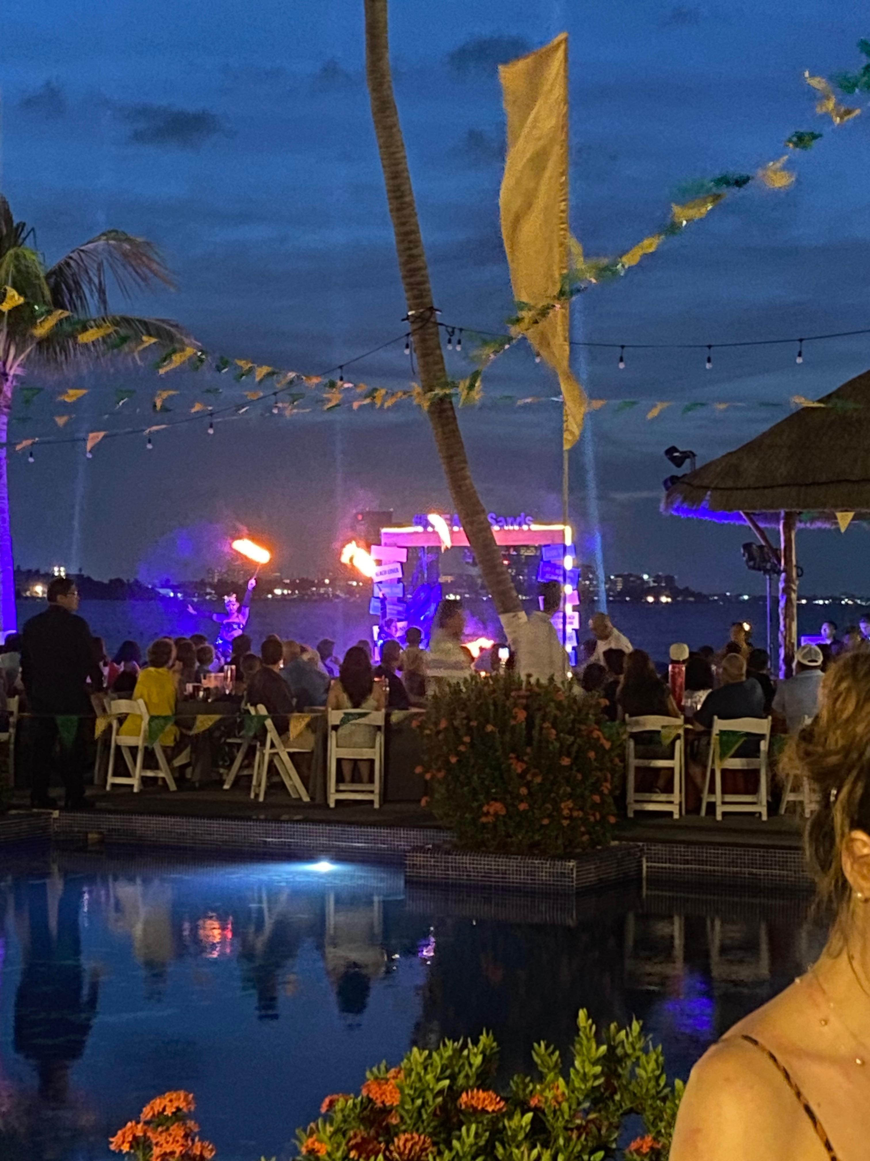 Outside fire show!