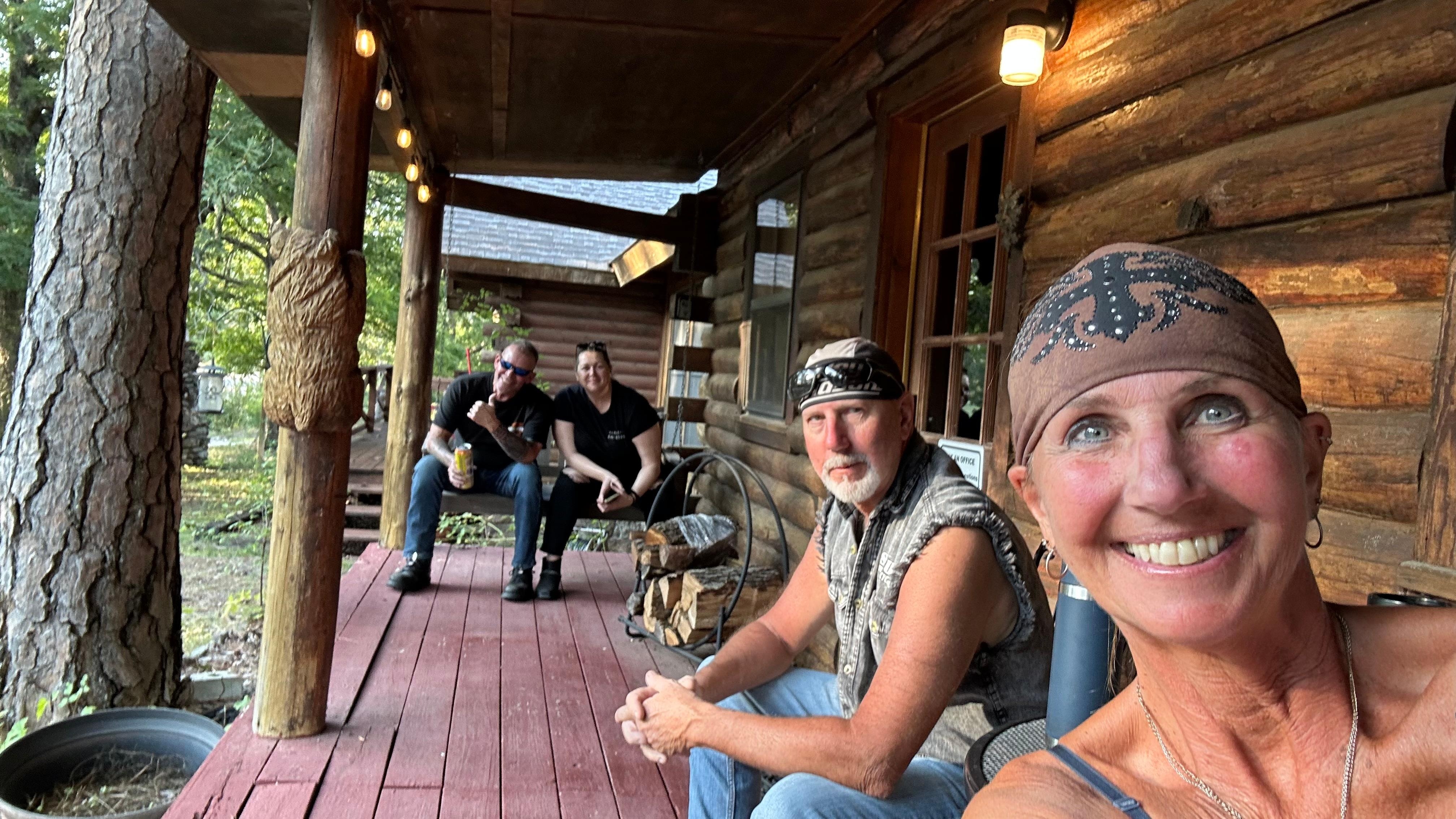 Enjoying the front deck 