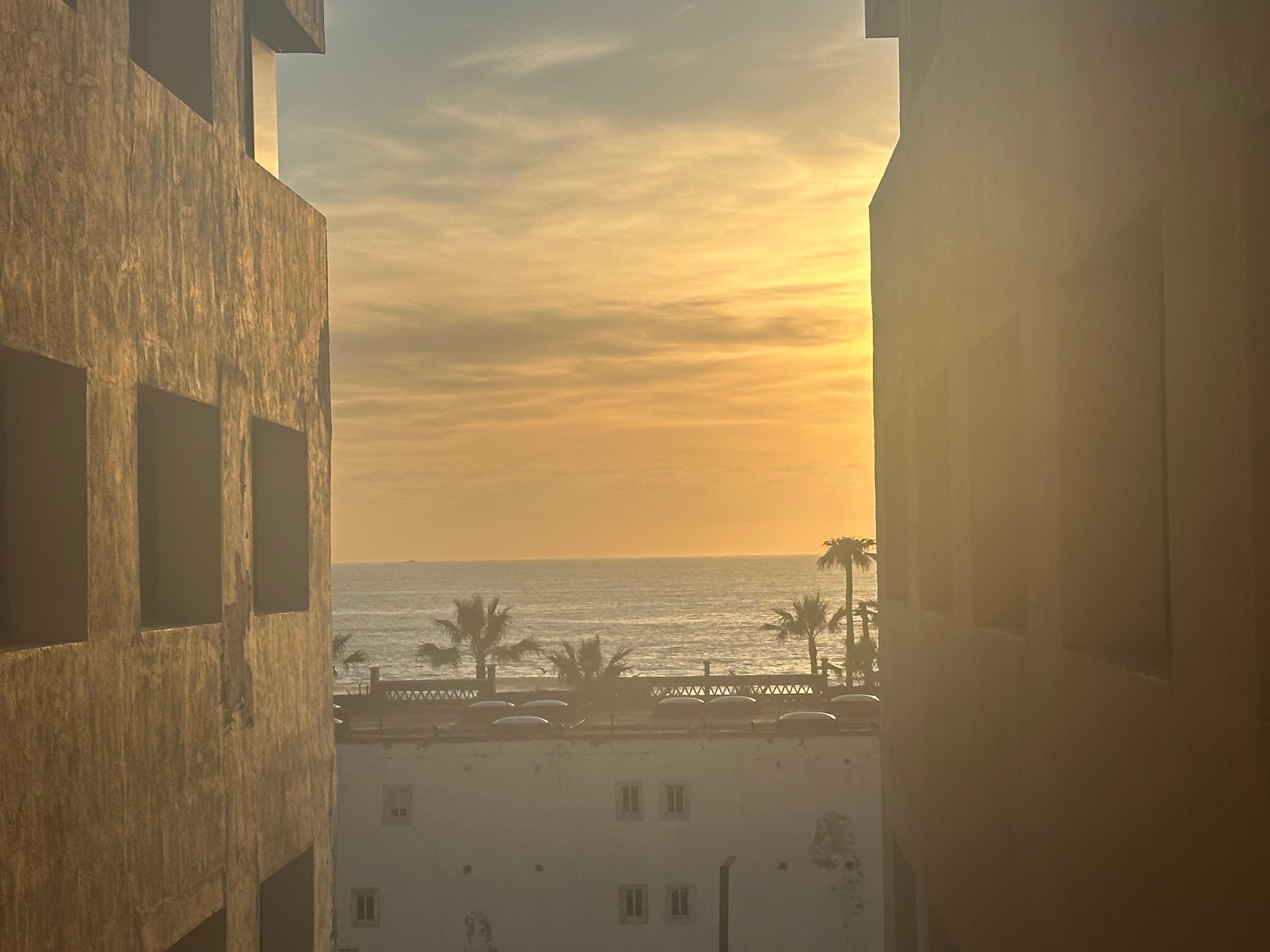 The view from the hallway window is beautiful 