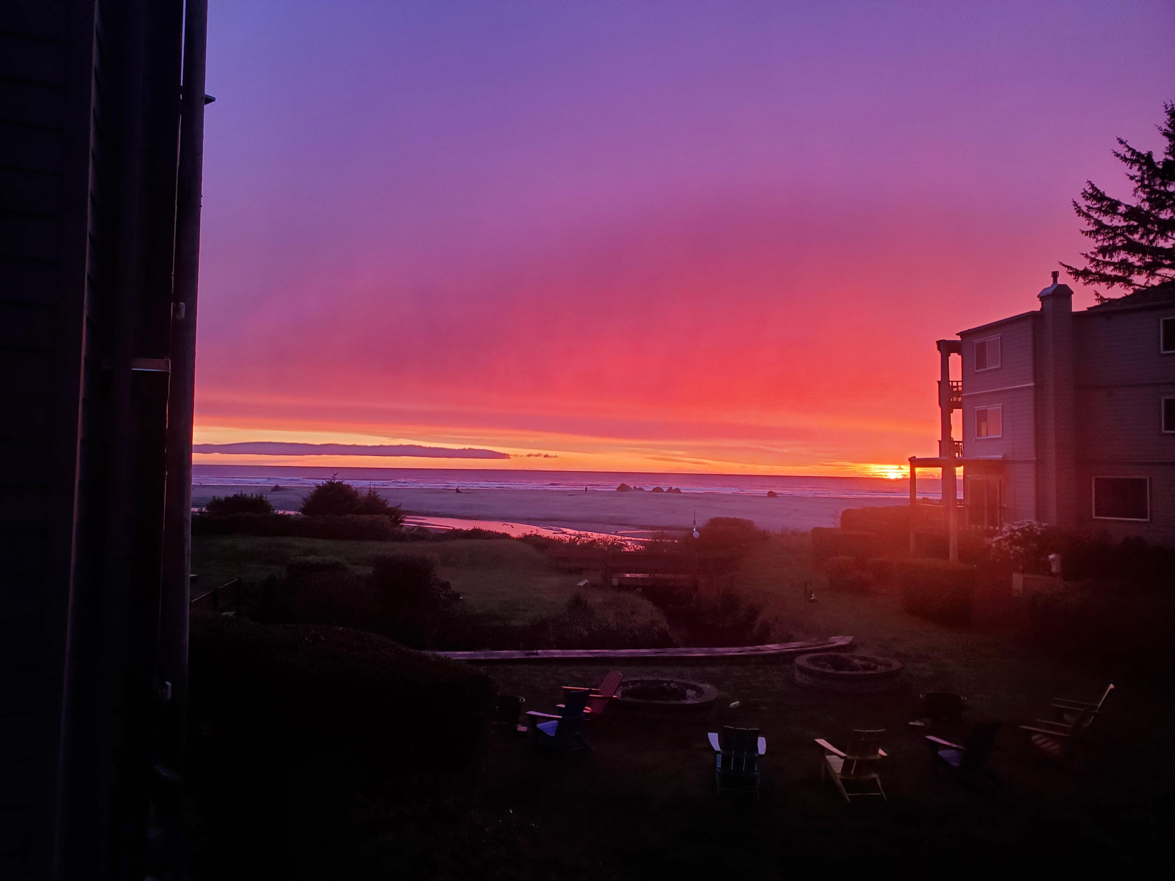 The sunset from our deck. 