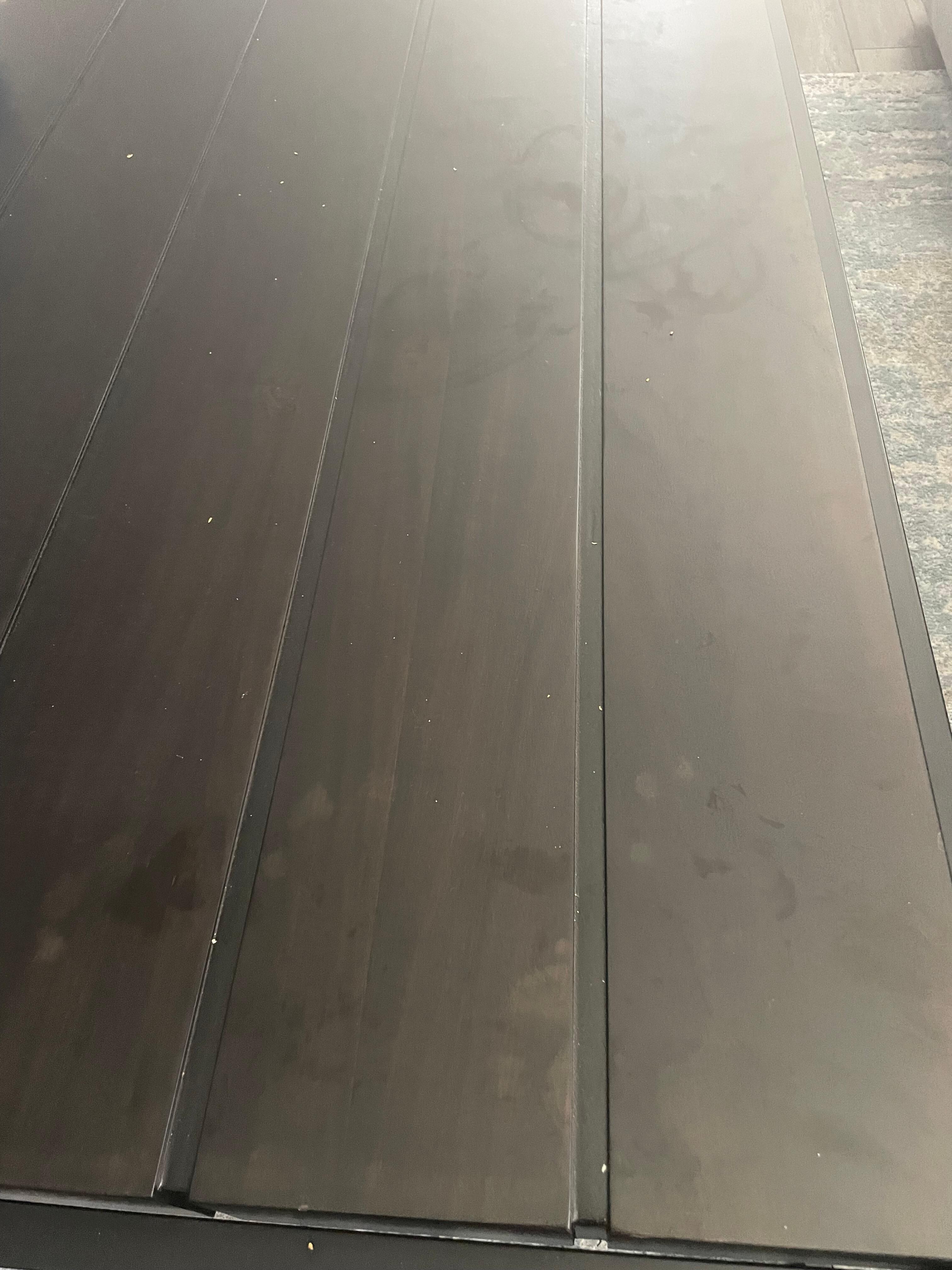 Dirty table upstairs 