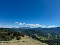 Beautiful views from up the hill above the cabin