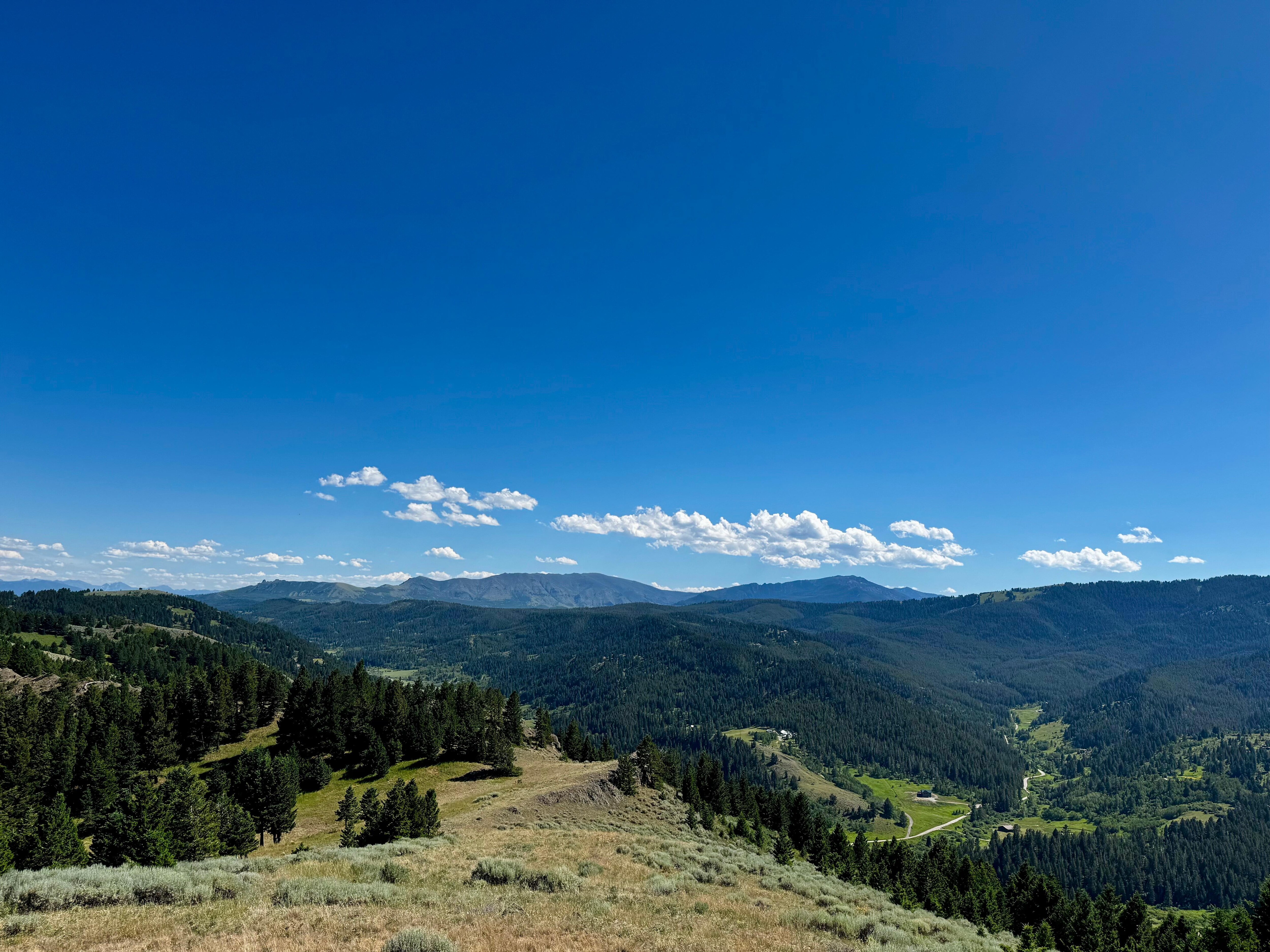Beautiful views from up the hill above the cabin