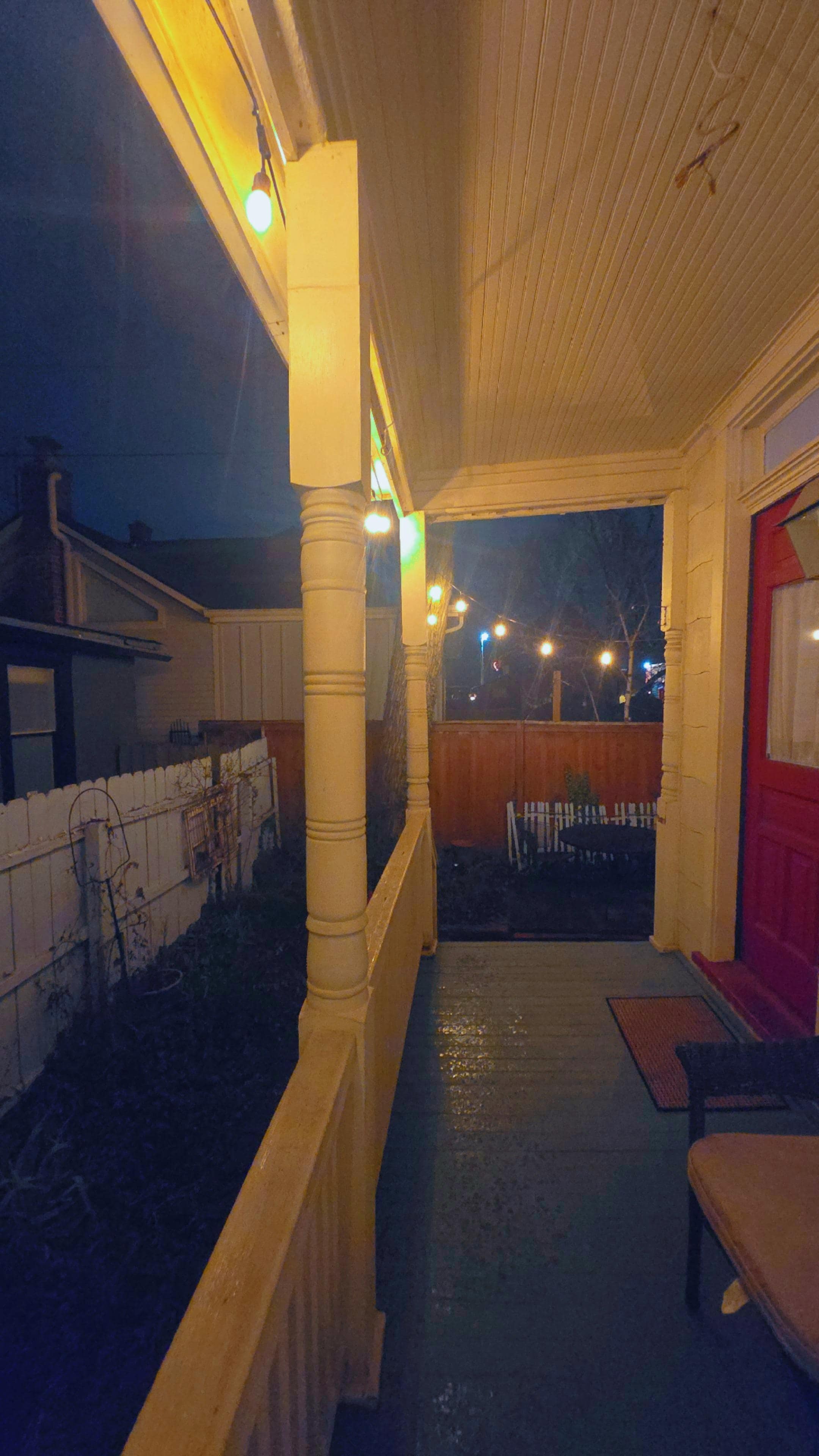 Private porch in back. 