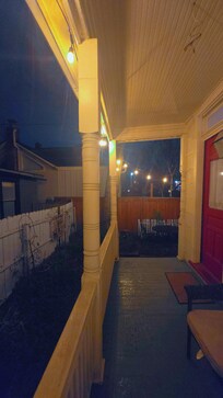 Private porch in back.