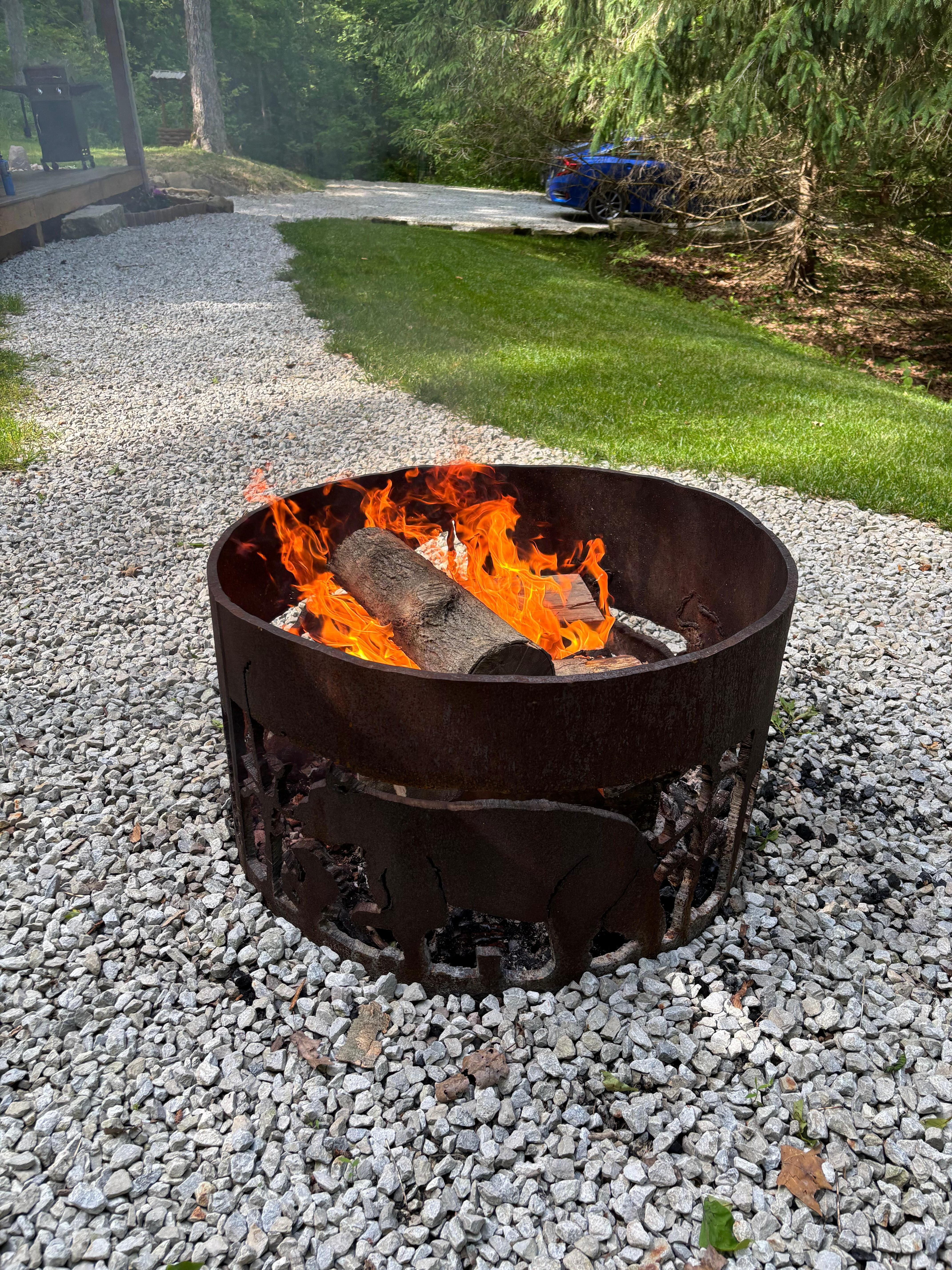 Enjoying fire!