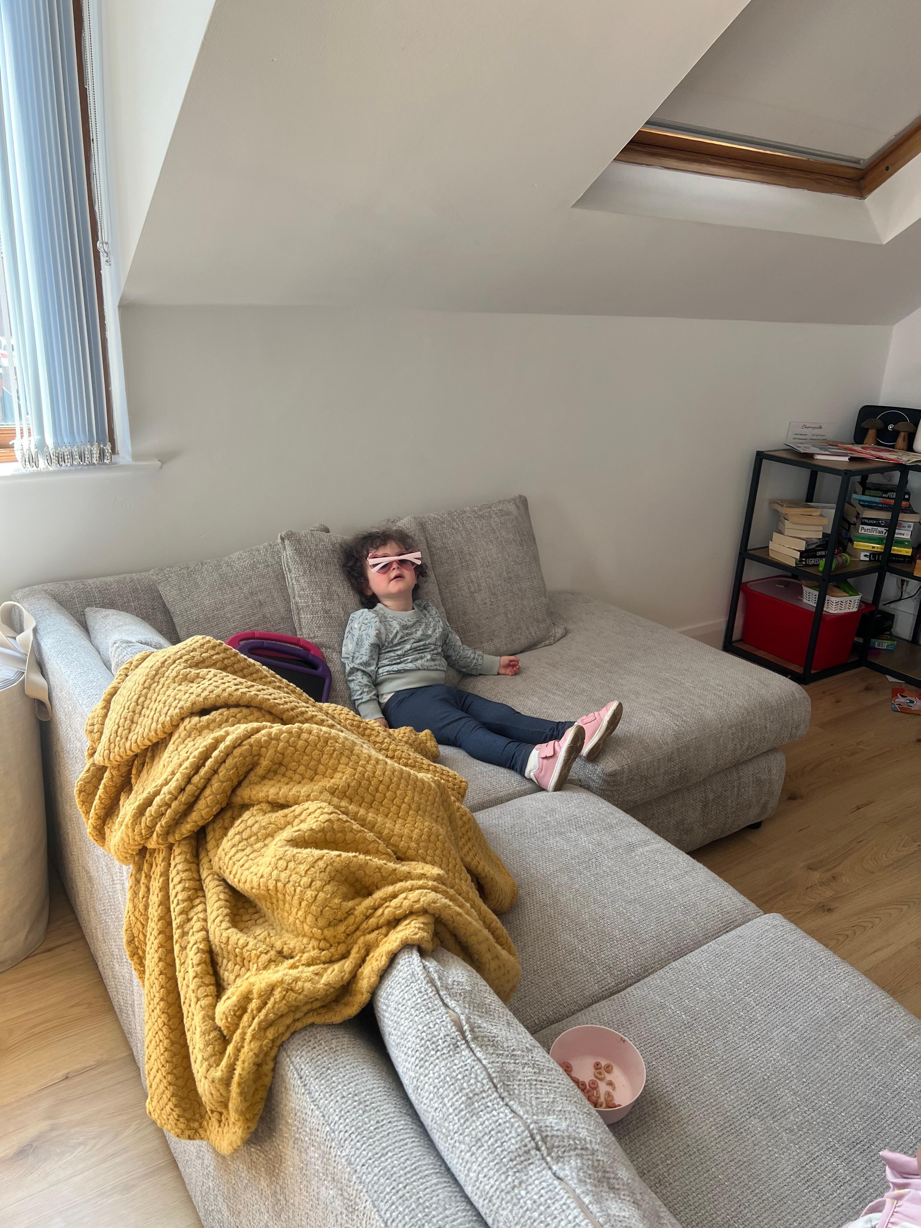 Perfect comfy spot to get ready for the day!