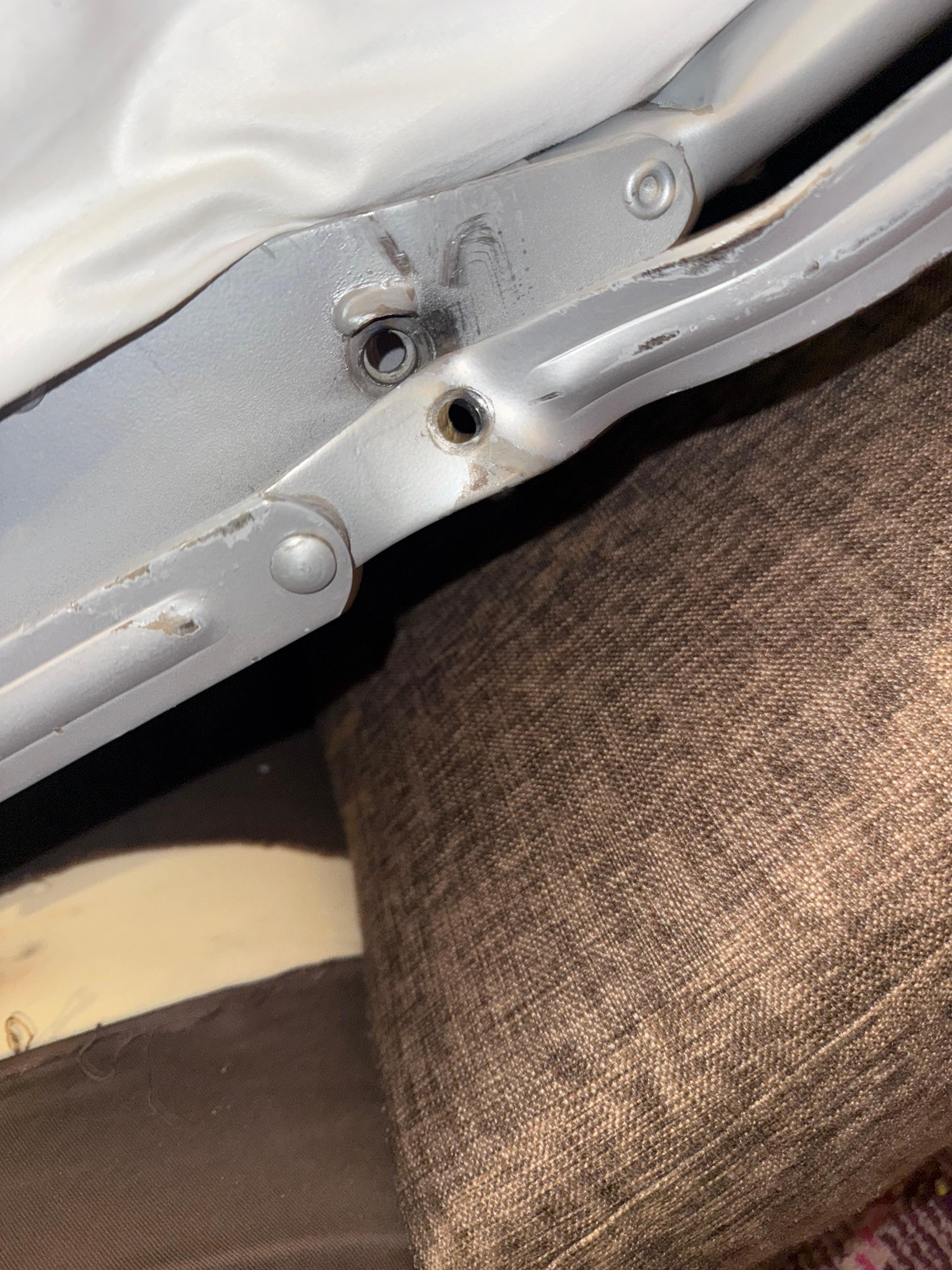 Sofa bed was broken I also have a video of the sofa bed moving when u sit on it or move the bed jumps up as it’s broken 