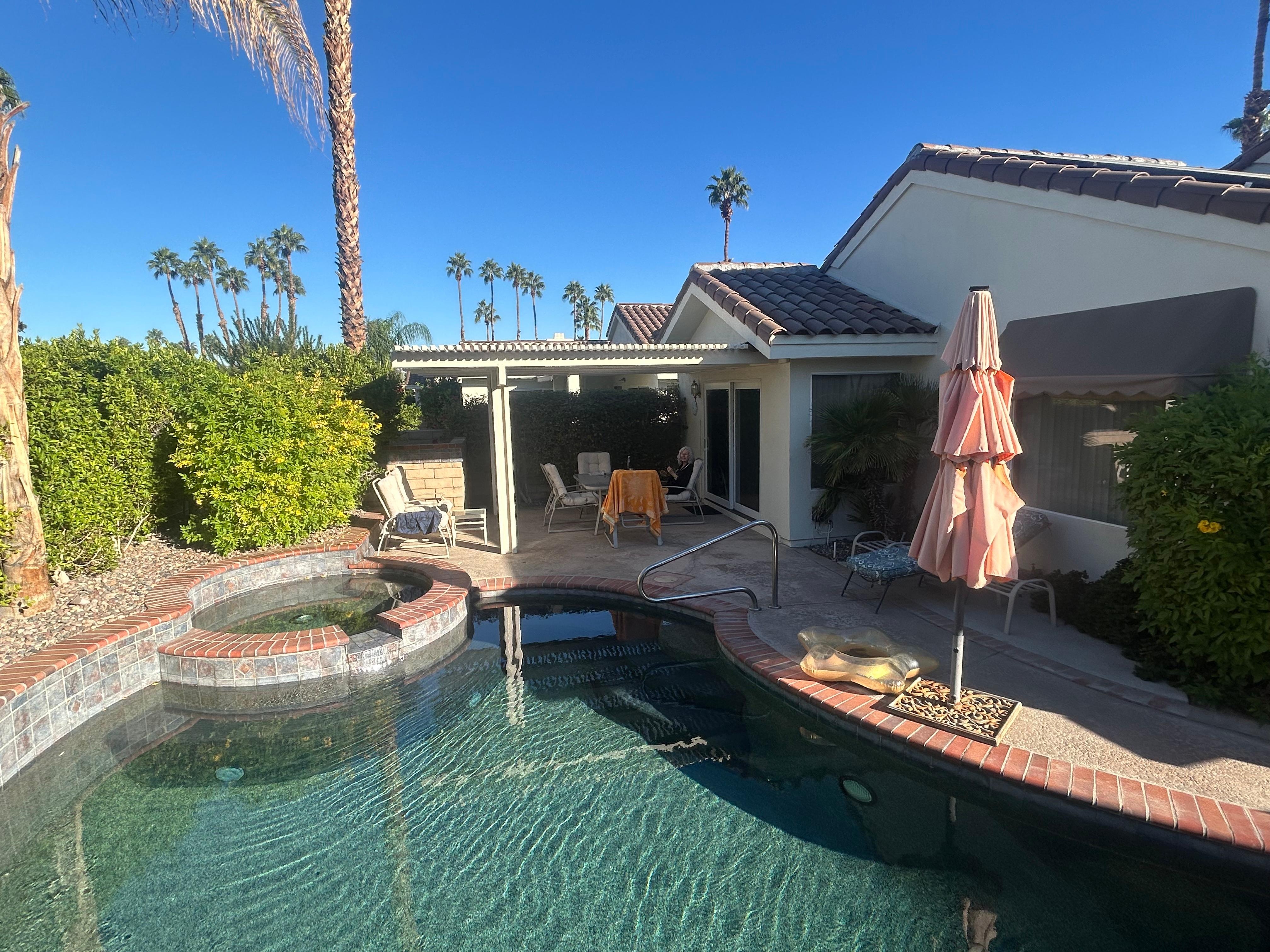 Patio off of master bedroom was perfect for morning coffee.