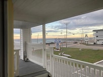 View from our partial-ocean view room. Sunrises are beautiful here!