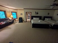 Upstairs suite - two beds - one king, one queen