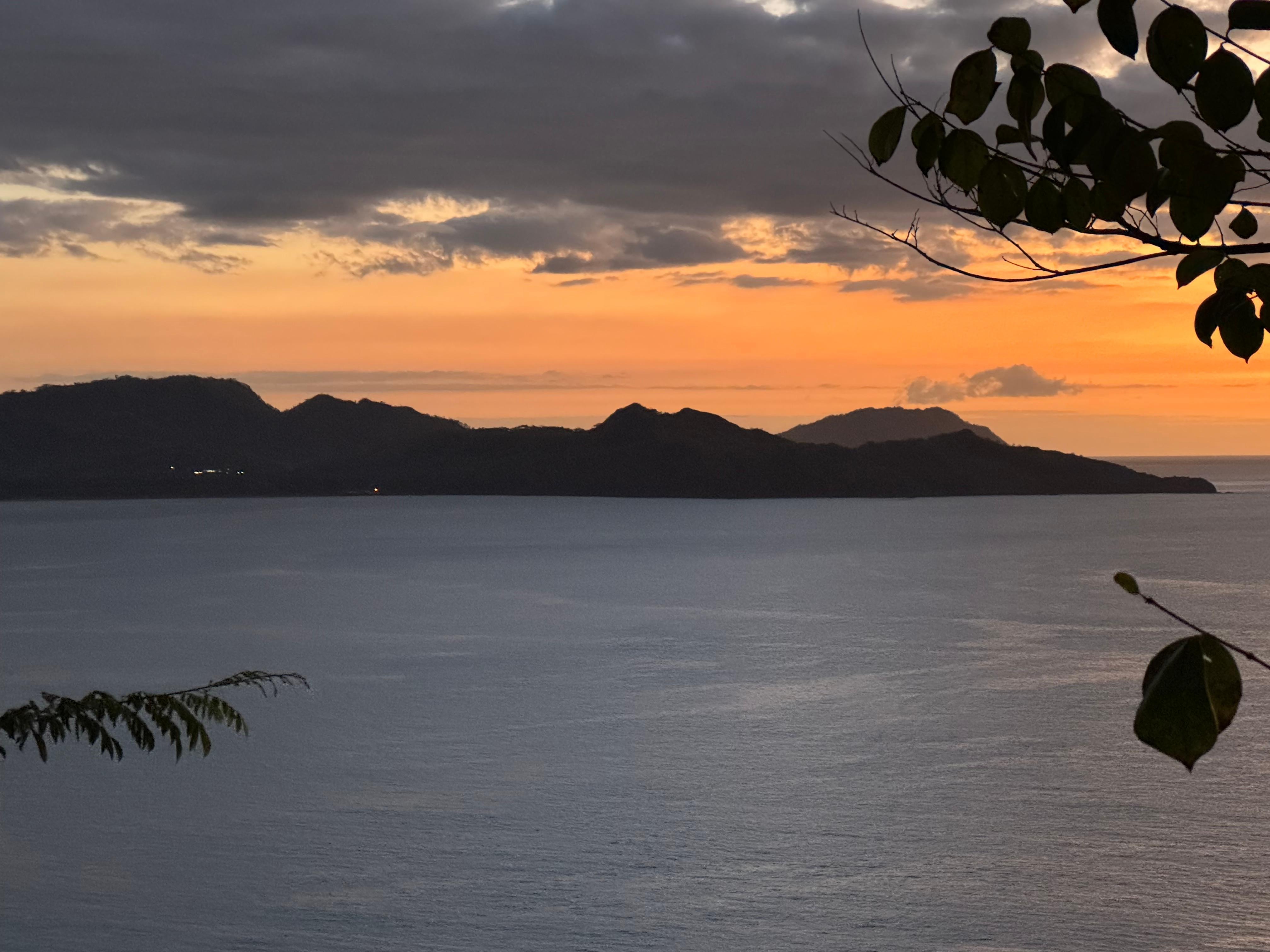 Sunset view from south balcony