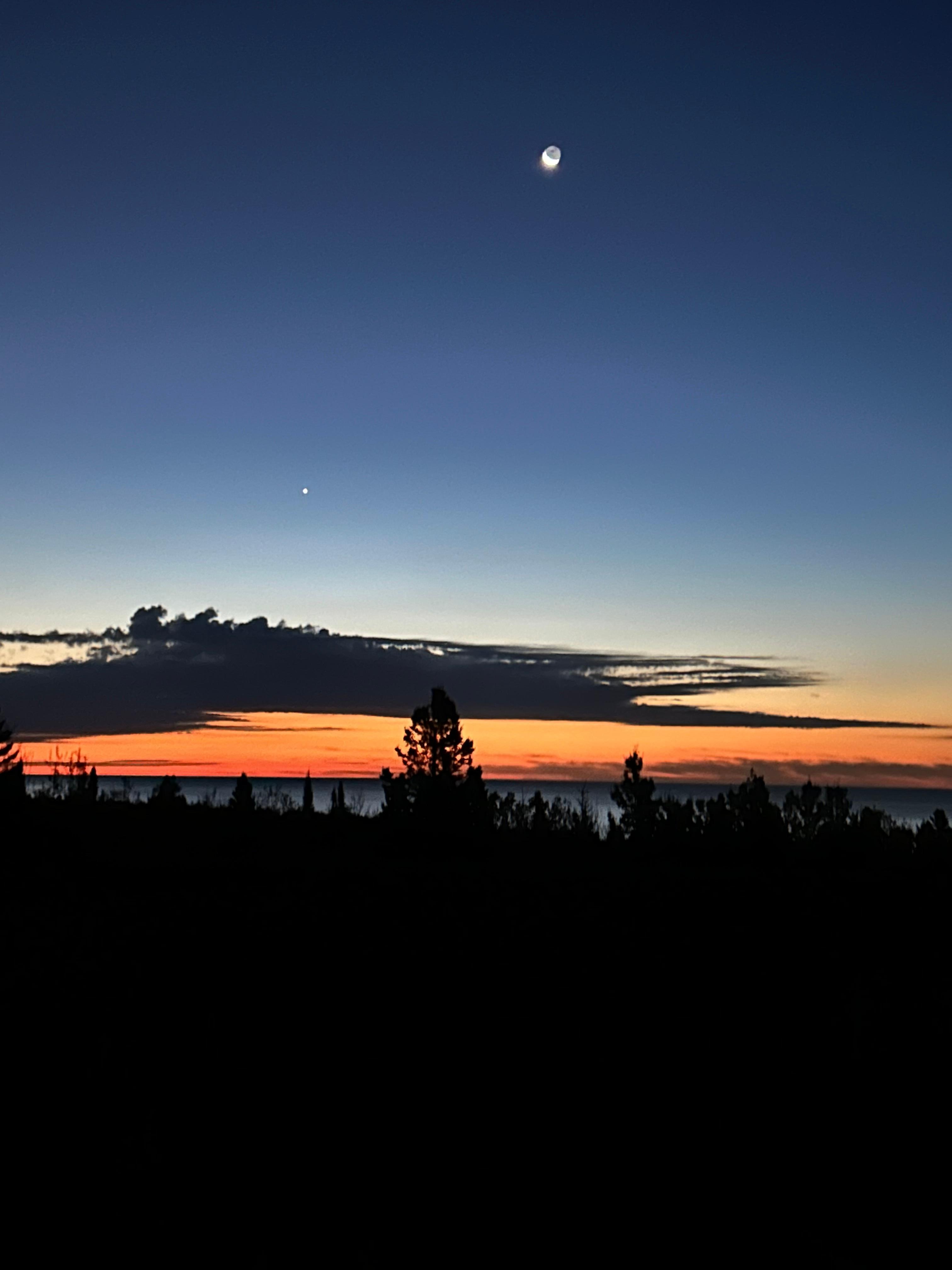 View from master bedroom balcony, waiting for the sun to rise.