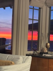 Sunset view from main floor living room